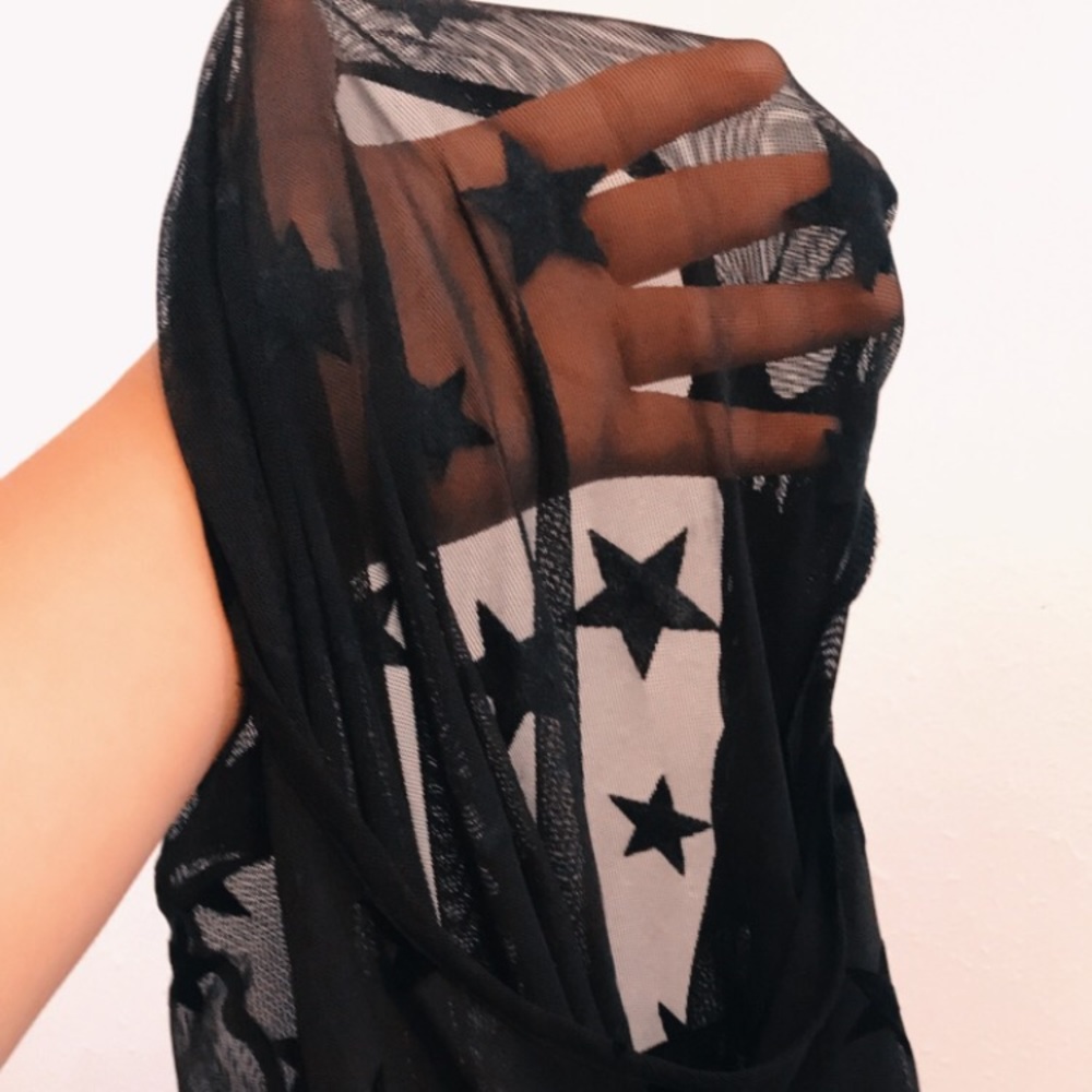 Star Festival Mesh Long Sleeve Top